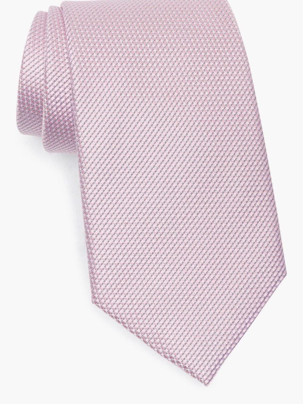 DUCHAMP TEXTURED 100% SILK TIE MEN PINK COLOR HAND MADE